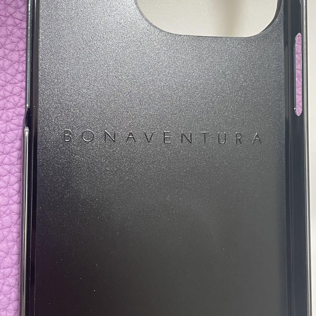 ボナベンチュラ iPhone15proケース グレージュ x パールパープル