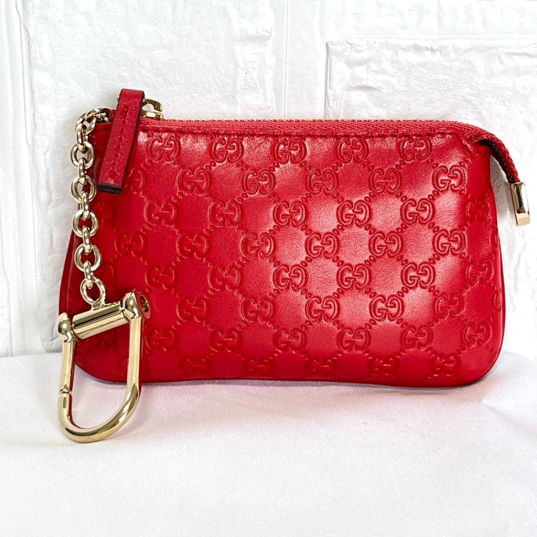《新品》GUCCI グッチシマ レザー コインケース キーケース キーホルダー