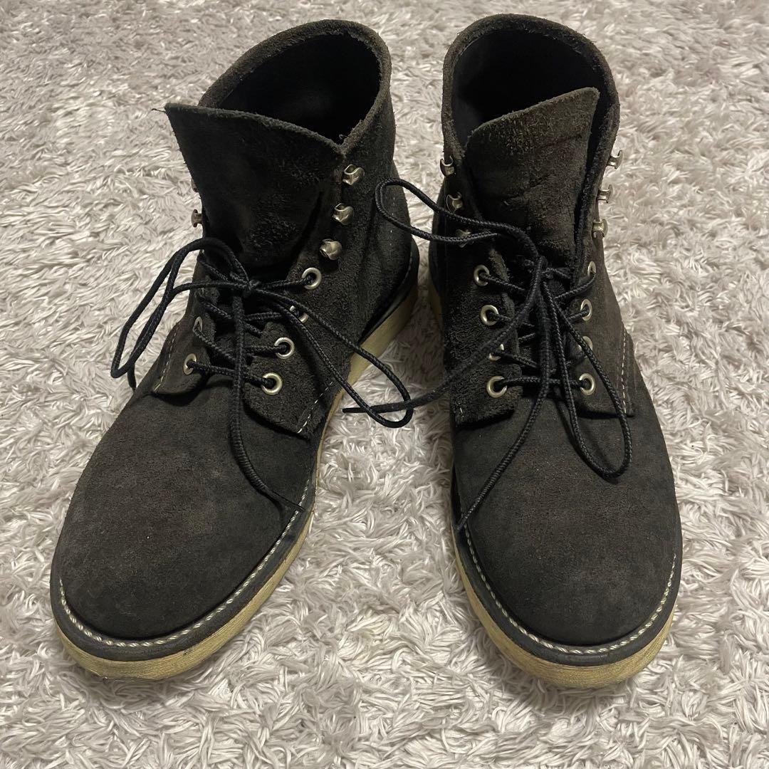 レッドウィング 8174 プレーントゥ ブラックスエード 26.5 ラフアウト26.5cm RED WING