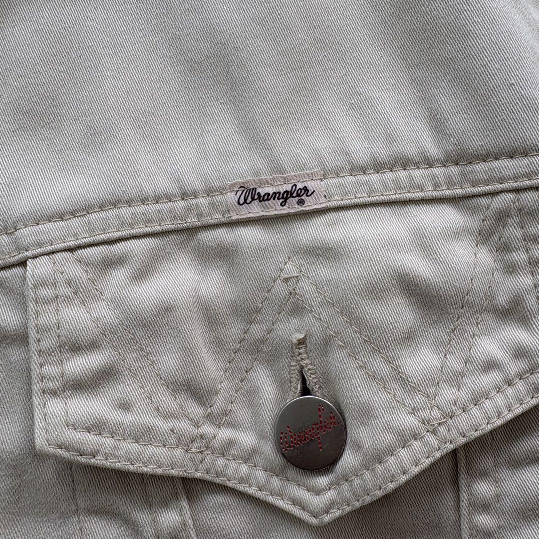 【Wrangler】 90s ラングラー サテンジャケット 生成り ヴィンテージ