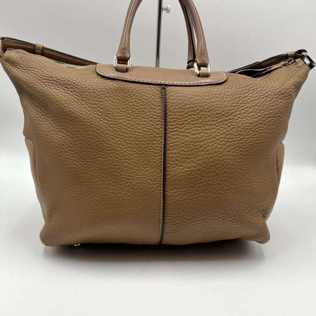 美品 トッズ  2way A４収納可 肩掛け トートバッグ ショルダー レザー