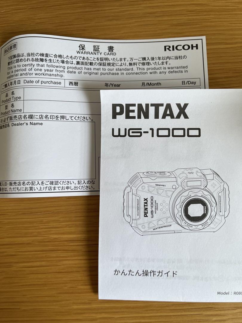 PENTAX WG-1000 防水デジタルカメラ