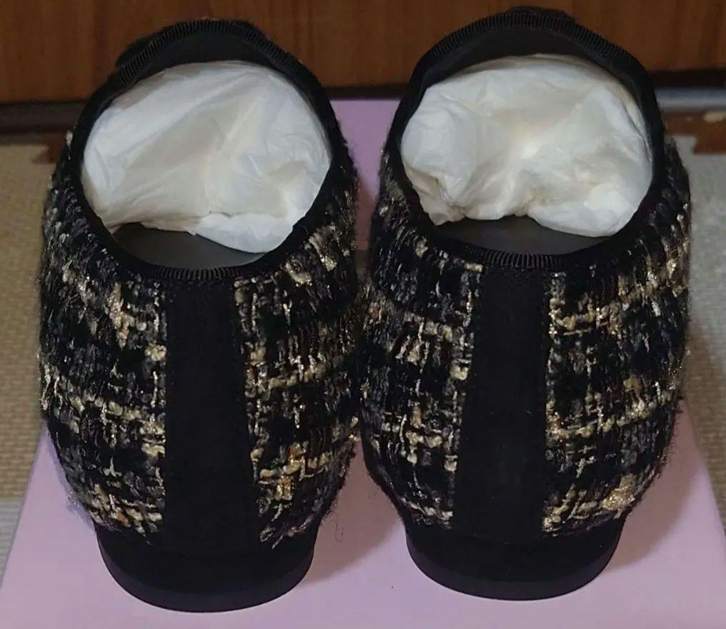 【新品】ダイアナ クロミックスツイード フラットパンプス24cm