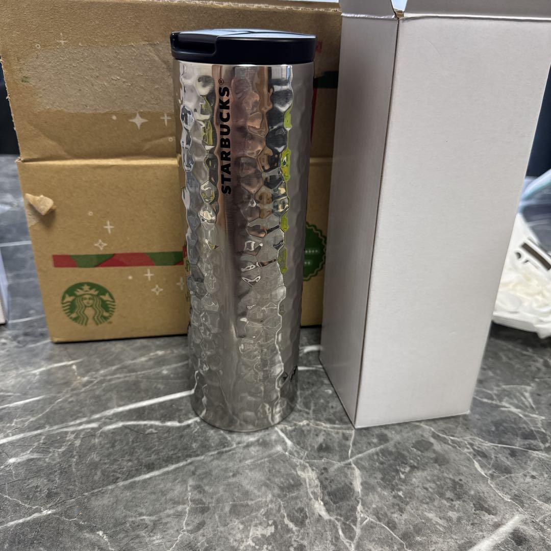 スターバックス　ステンレスシリンダータンブラーハンマートーン 473ml