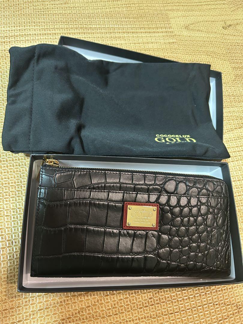 COCOCELUX GOLD クロコダイル風長財布