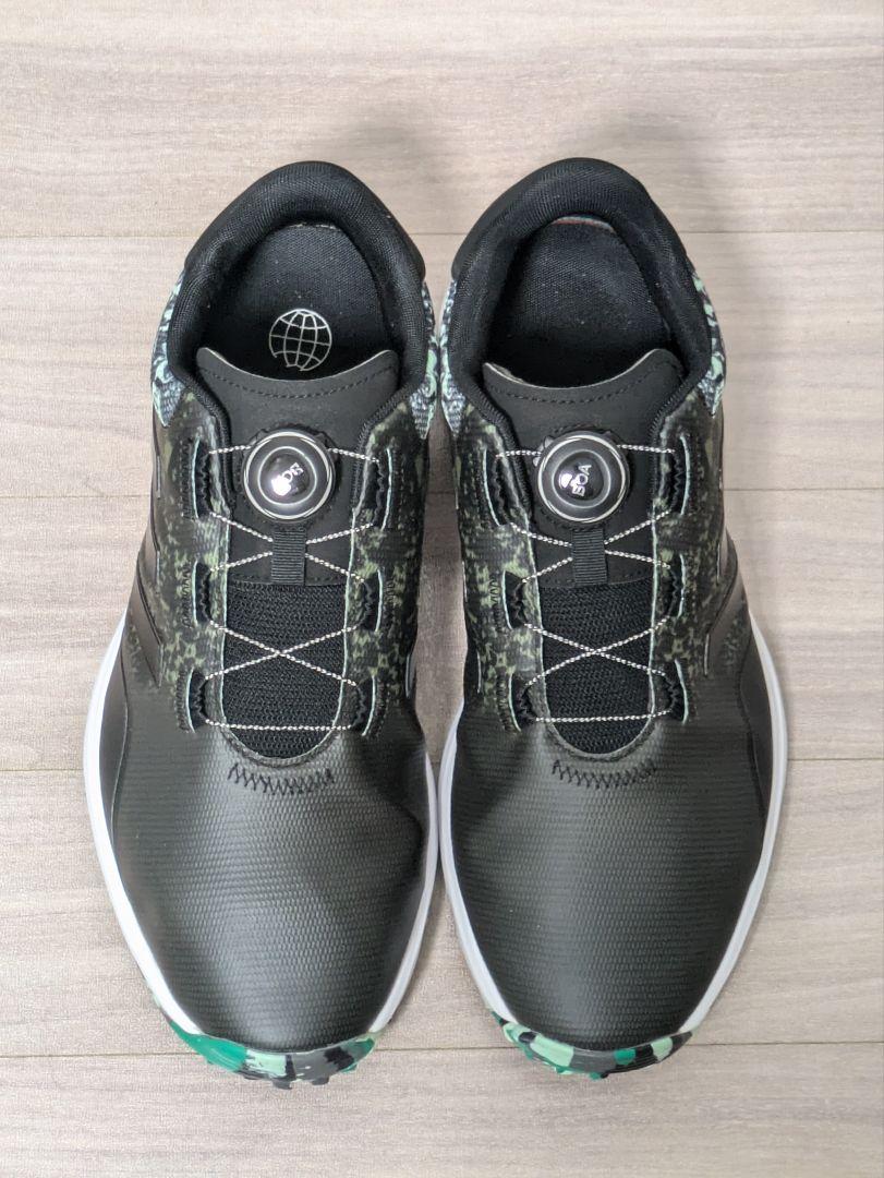 美品 adidas アディダス ゴルフシューズBOA スパイクレス S2GSL