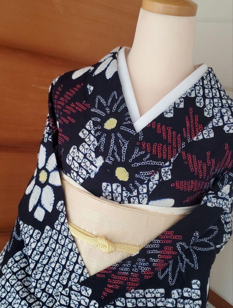 【美品＊】有松絞り　高級浴衣　ゆかた　有松鳴海しぼり