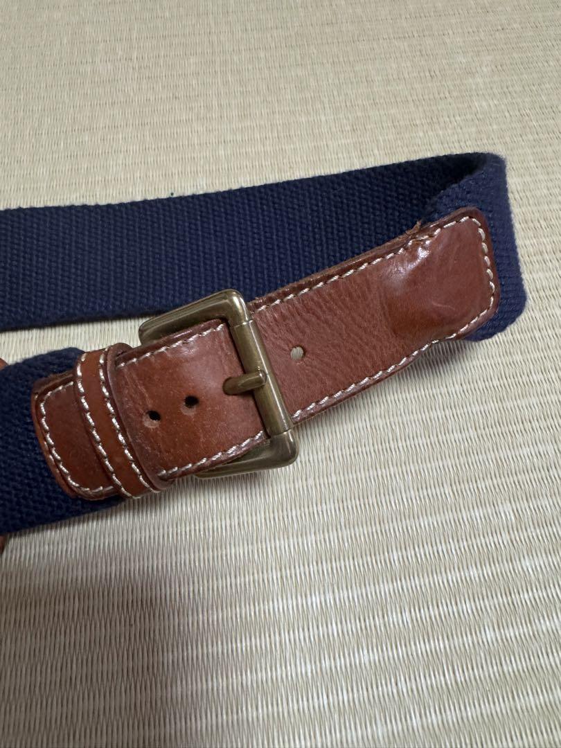 【美品】Felisi  ナイロン×レザー　ウエストバッグ　ボディバッグ　ネイビー