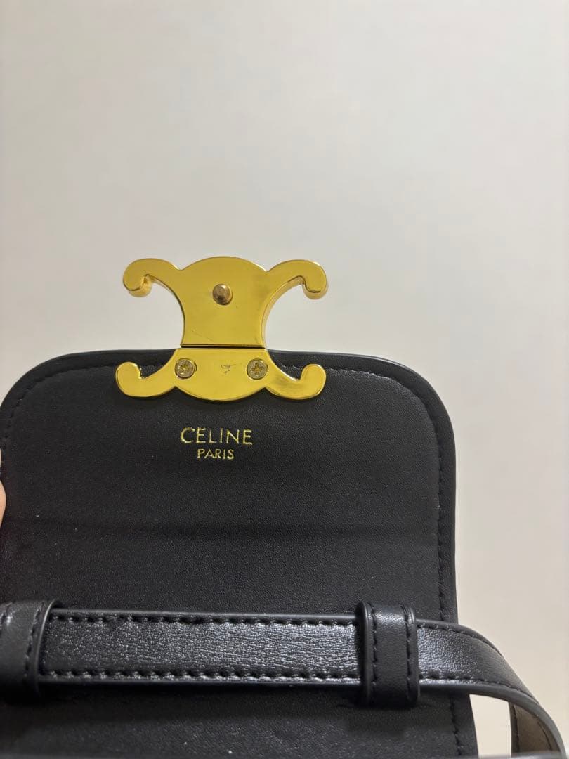 CELINE 黒 トリオンフ　ミニクロード