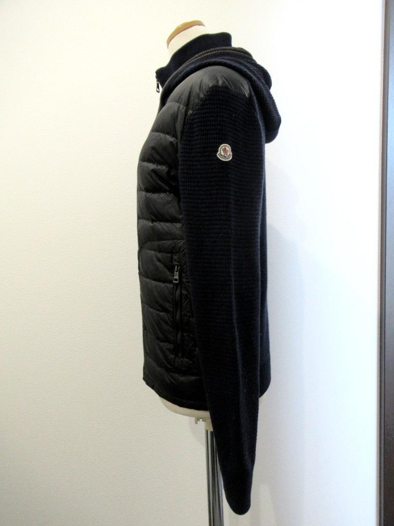 【MONCLER/モンクレール】ニット×ダウン カーディガン ネイビー/L
