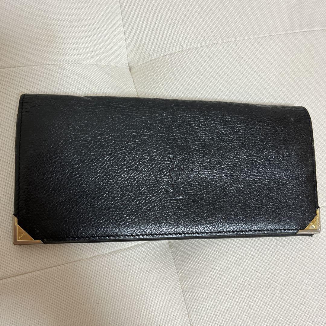 Yves Saint Laurent 二つ折り財布 黒