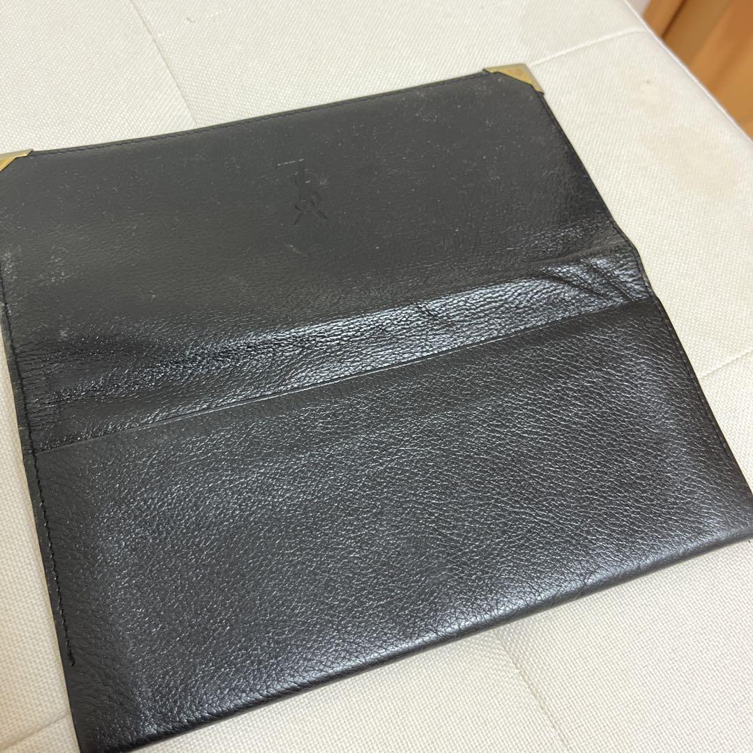 Yves Saint Laurent 二つ折り財布 黒
