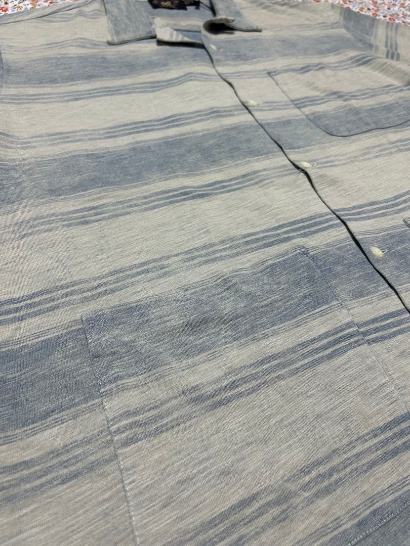 RRL インディゴボーダー開襟シャツ 2XL2XL 3L DOUBLE RL WWW_HOMU-JOURNEY_COM