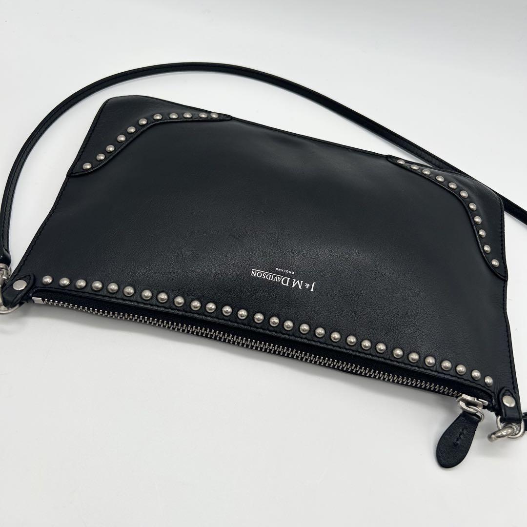 美品 J&M DAVIDSON エリス ショルダーバッグ スタッズ ブラック J&M Davidson ジェイアンドエムデヴィッドソン ELLIS WITH STUDS