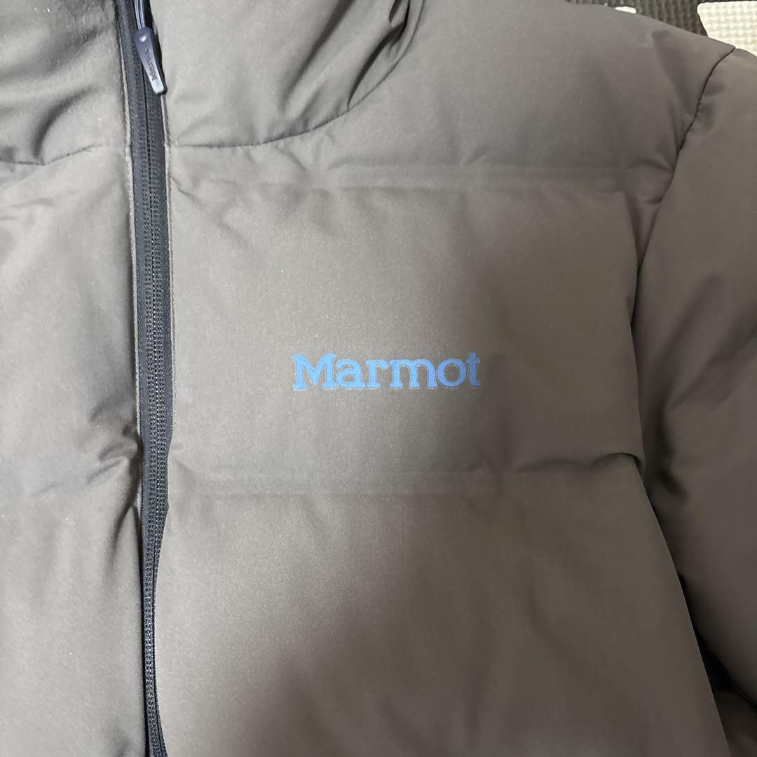 美品 Marmot ダウンジャケット グレー フード付き Lサイズ