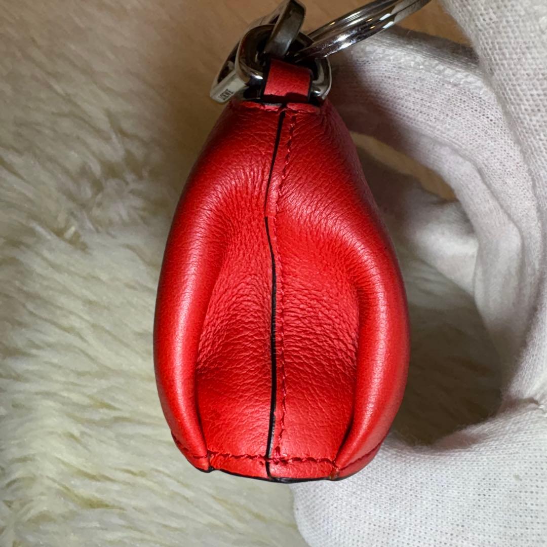 美品 LOEWE エレファント チャーム コインケース レッド