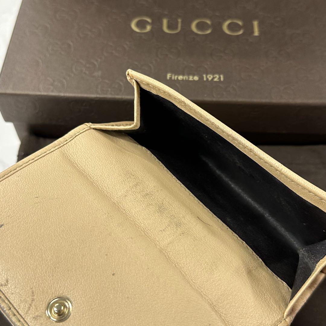 超良品‼️ グッチ GUCCI 財布 折り財布 GGキャンバス ラブリーハート