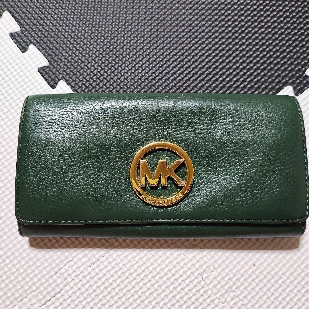 【ラッピング無料】 MICHAEL KORS グリーン長財布 - メルカリ 小物