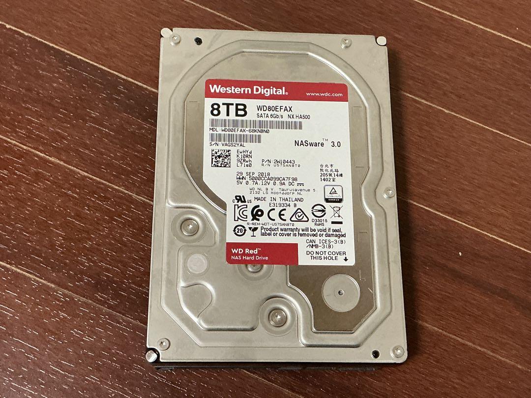 外付けハードディスク・ドライブ WD Red 8TB HDD WD80EFAX