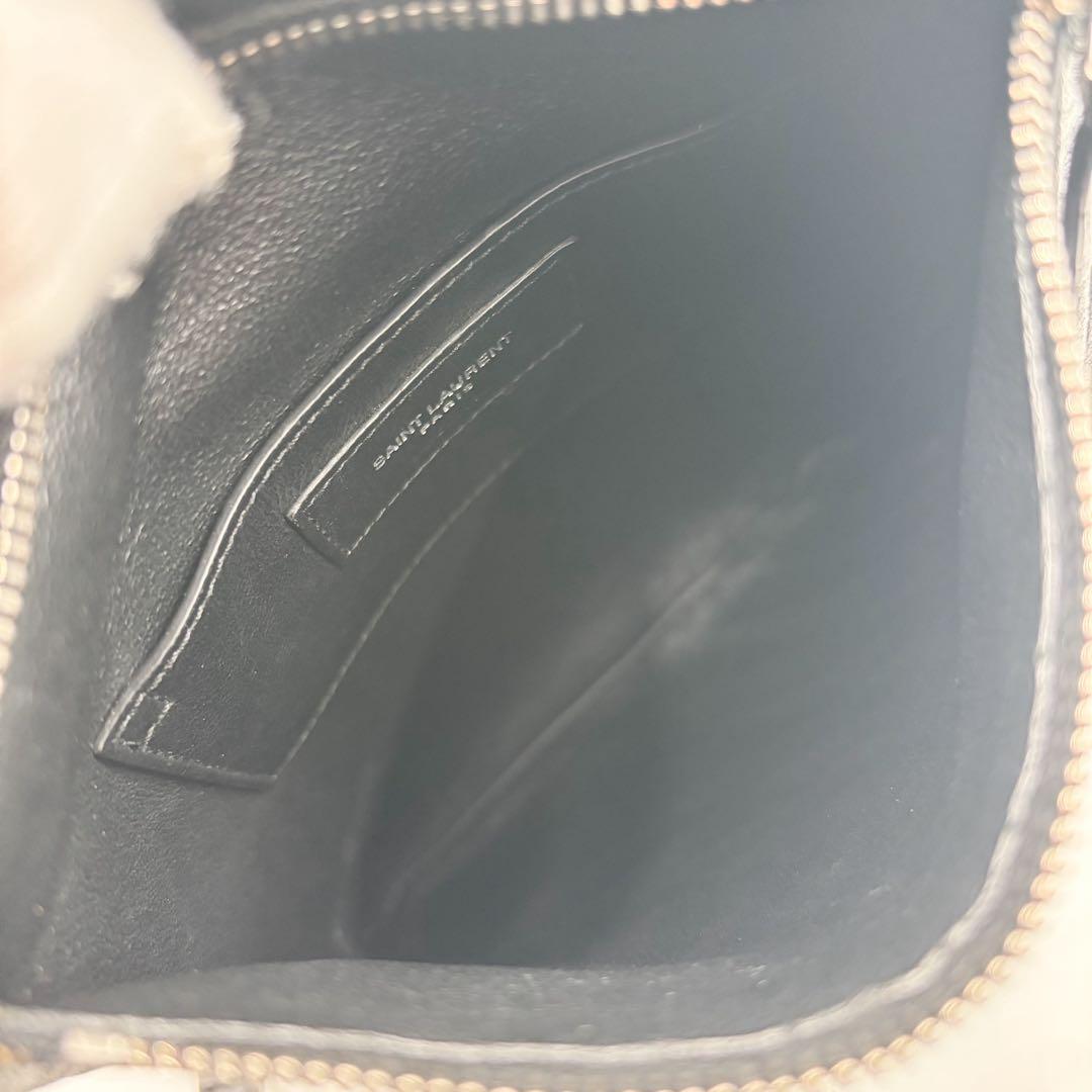 サンローラン　ショルダーバッグ フラットポーチ シド　ブラック 黒