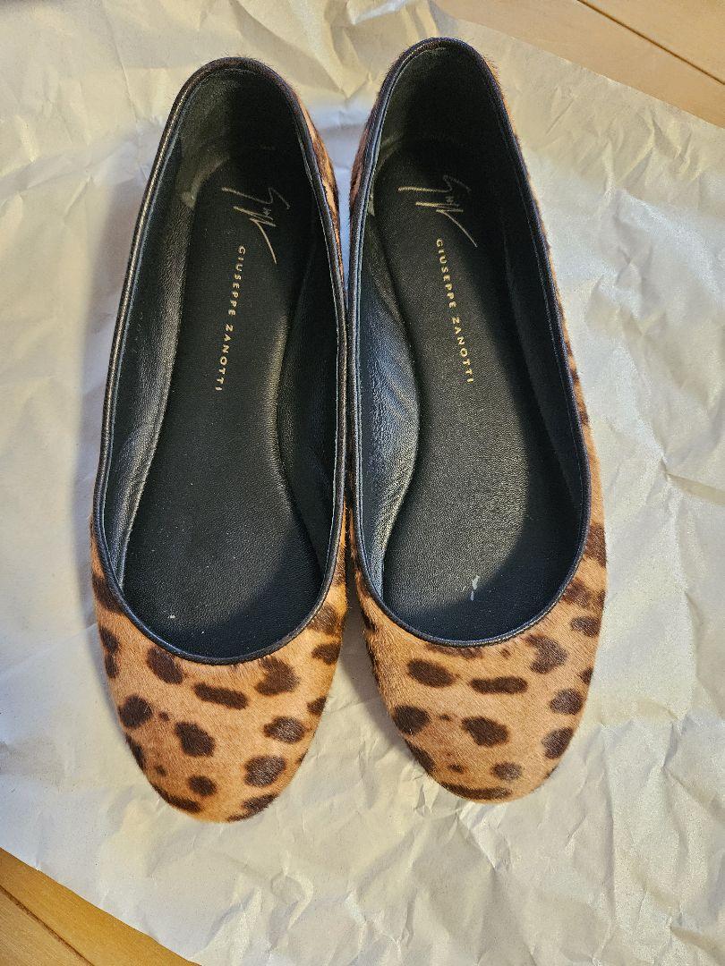 専用GIUSEPPE ZANOTTI レオパードバレエシューズ　35サイズ