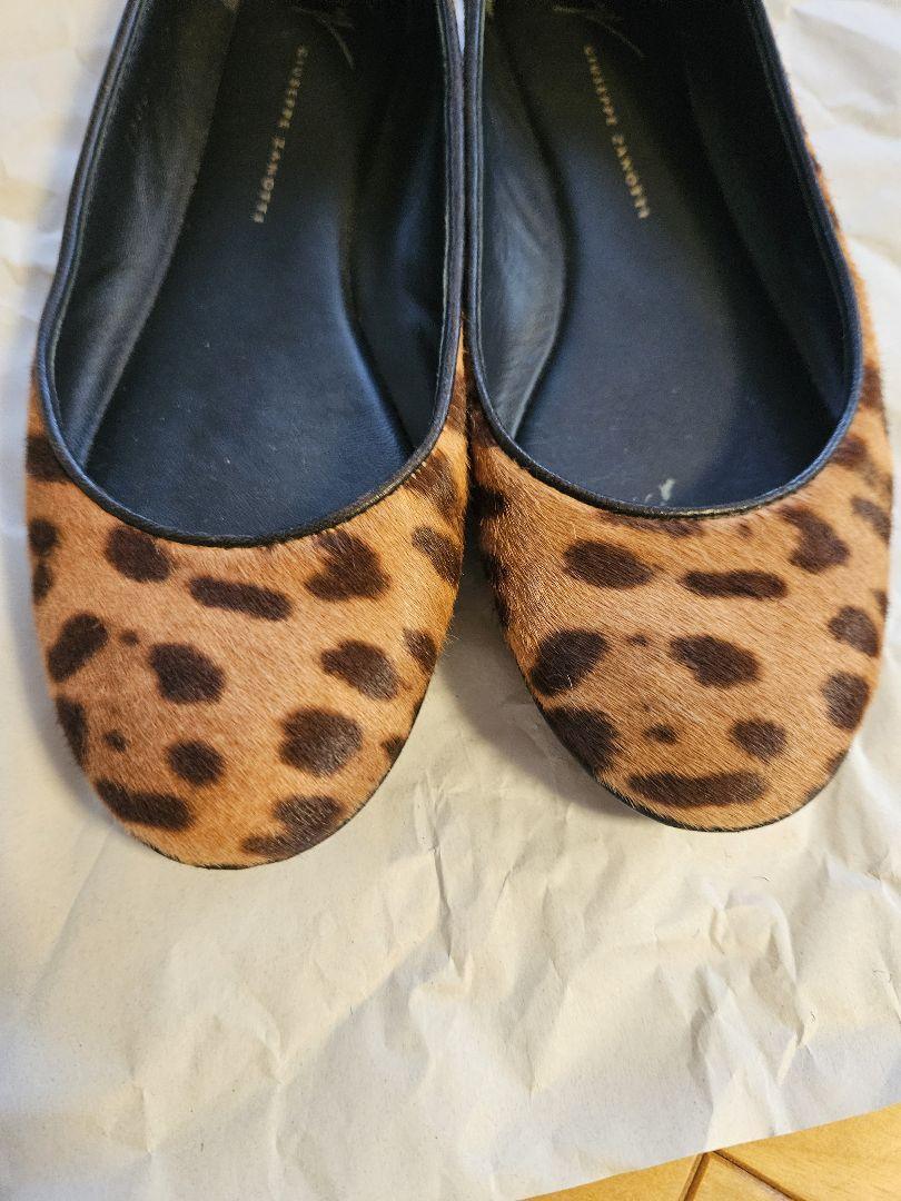 専用GIUSEPPE ZANOTTI レオパードバレエシューズ　35サイズ