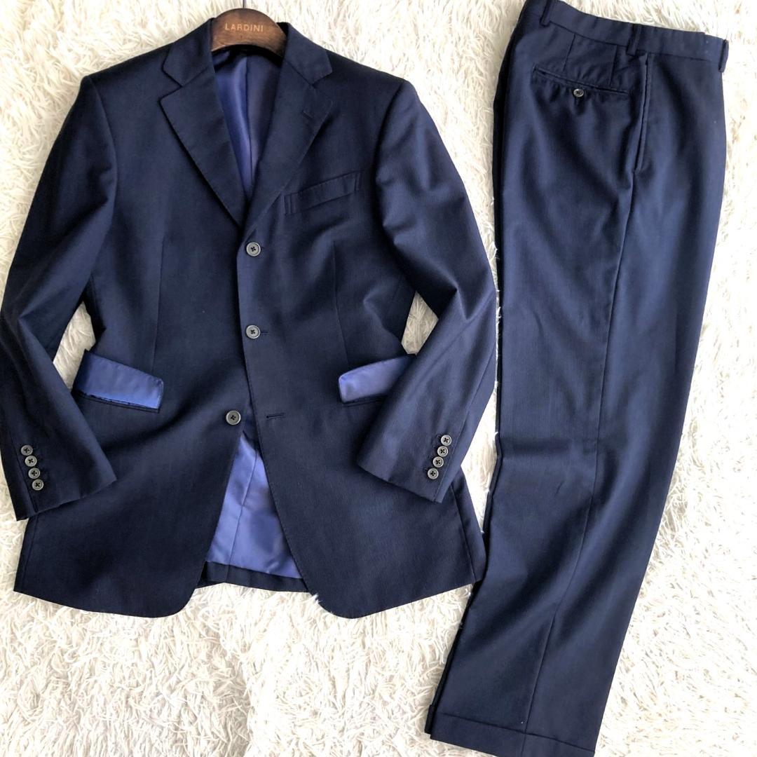 【美品】定価２１万　銀座松坂屋別注GIEVES＆HAWKS　ネイビースーツ　Ｍ