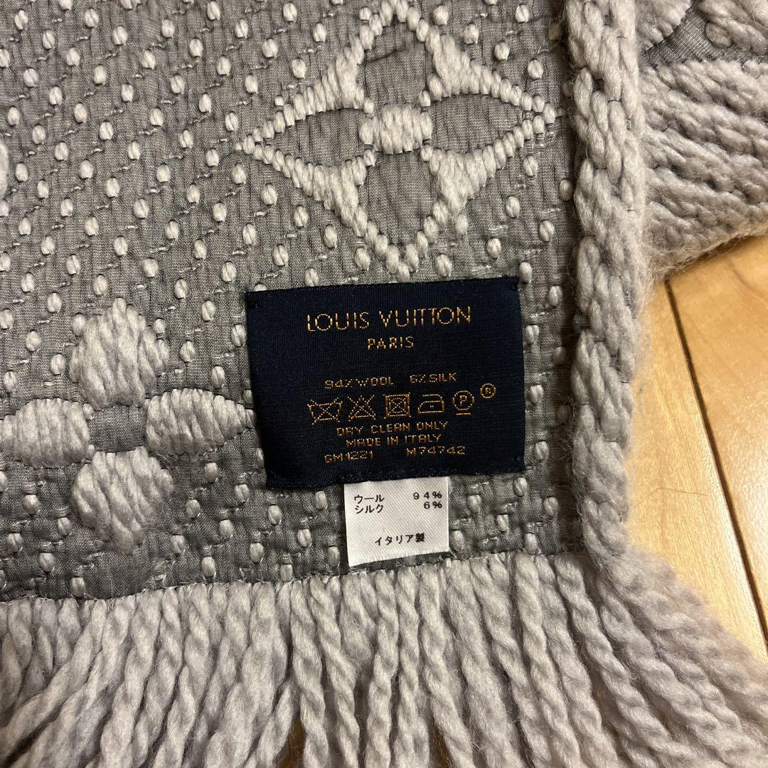 Louis Vuitton グレー マフラー ウール
