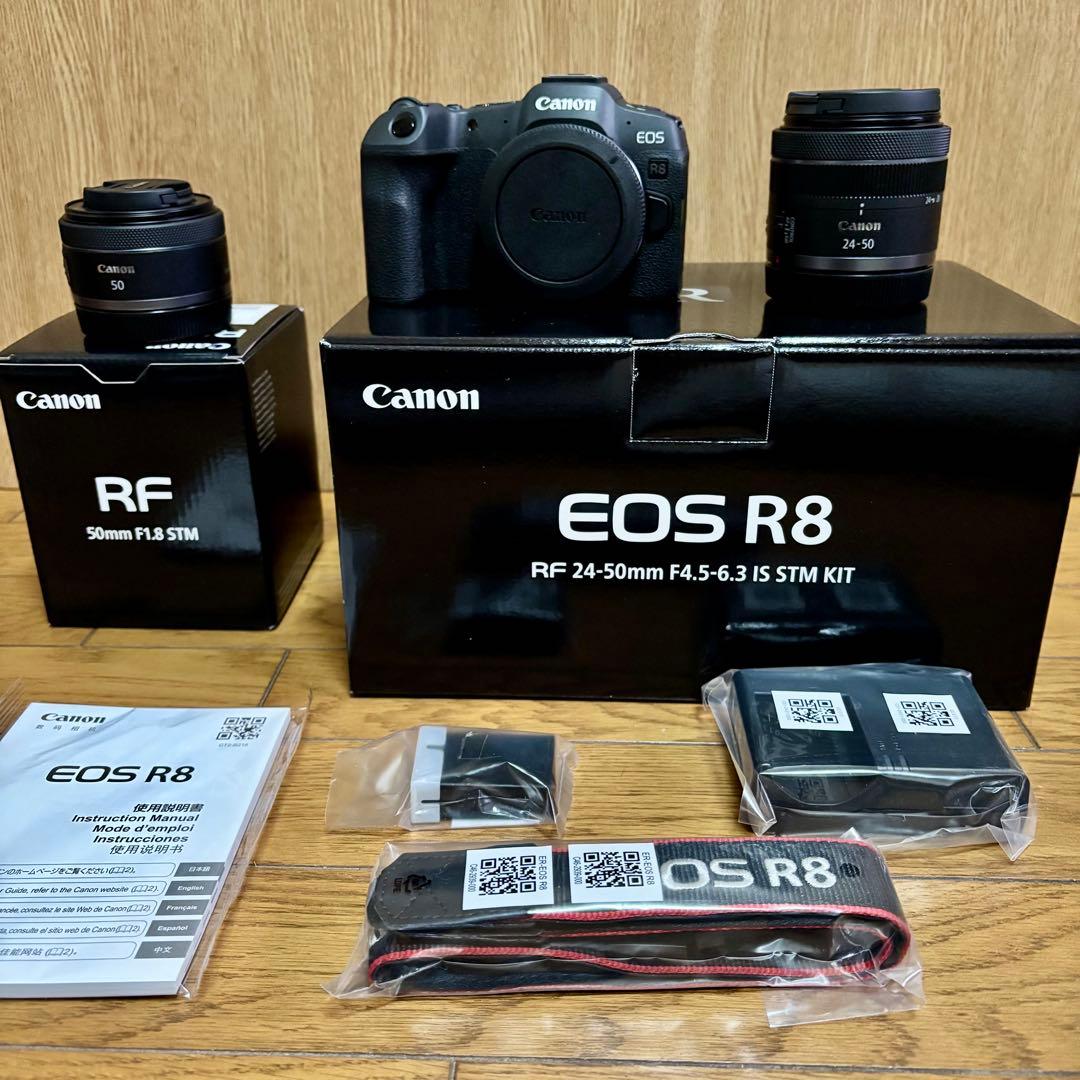 200ショット CANON EOS R8レンズキット 50mm単焦点Canon