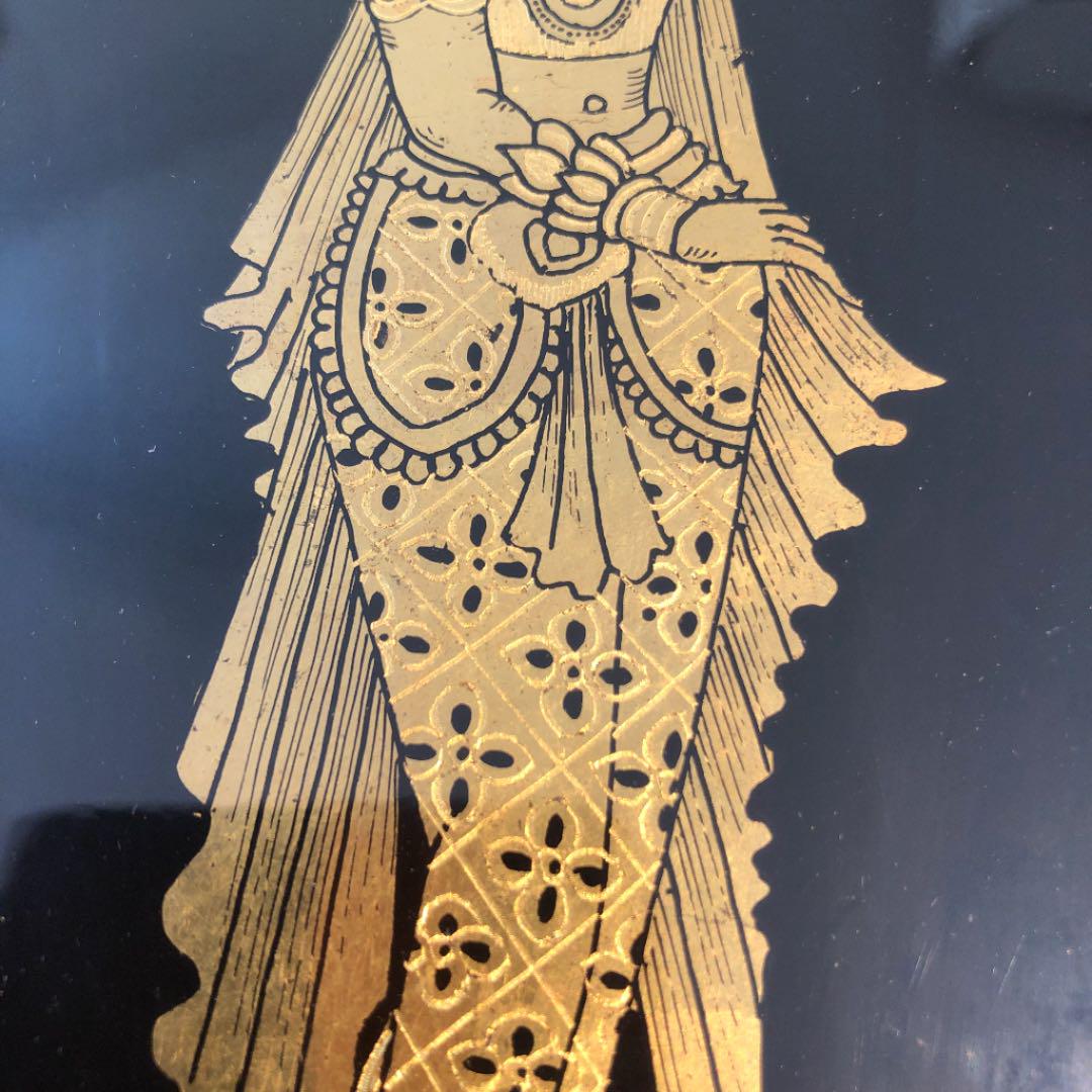 【極美品】金 女性 アート【壁掛け可能】