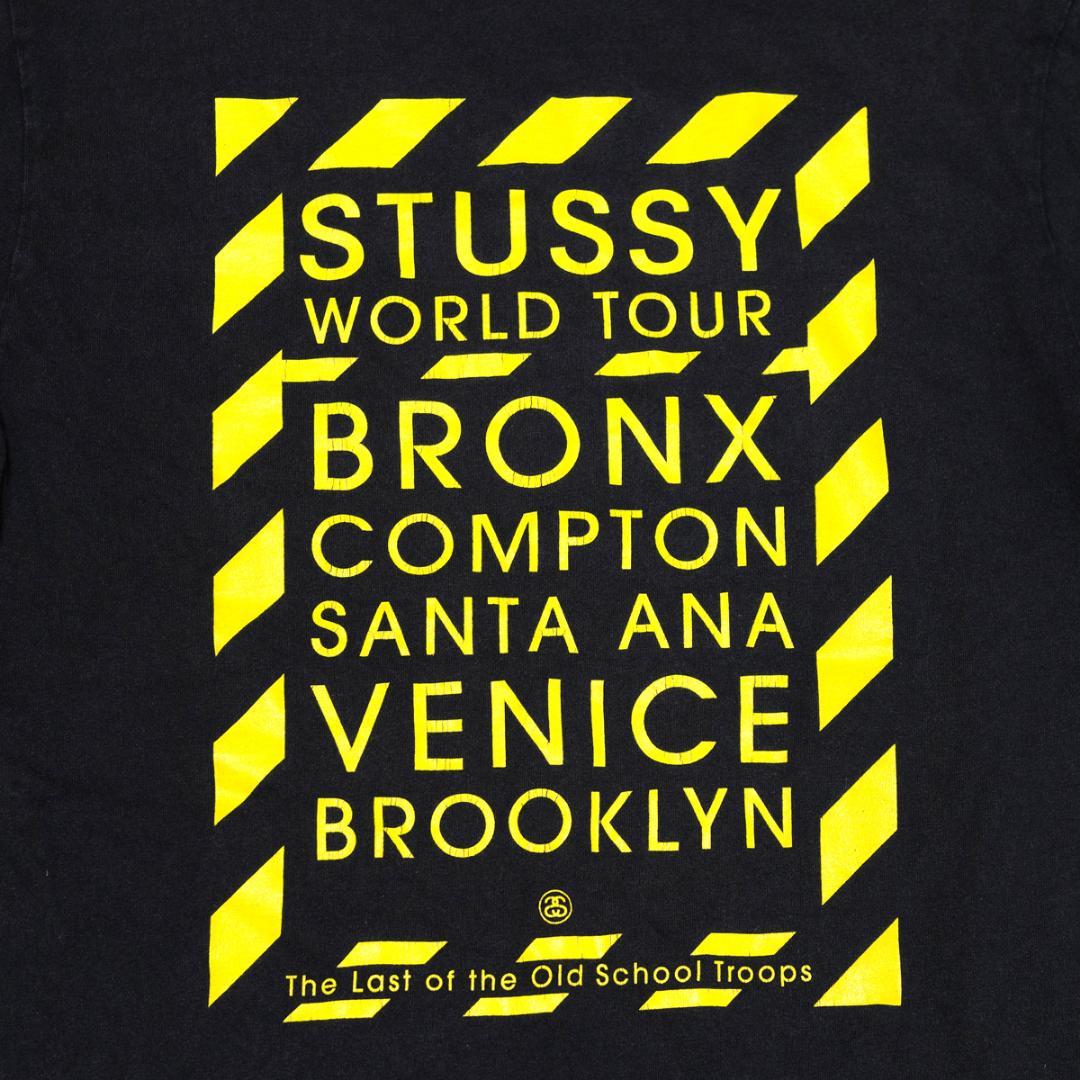 希少　ステューシー　WORLD TOUR　Tシャツ　両面プリント　Mサイズ STUSSY - 【希少デザイン】ステューシー両面プリントワールド