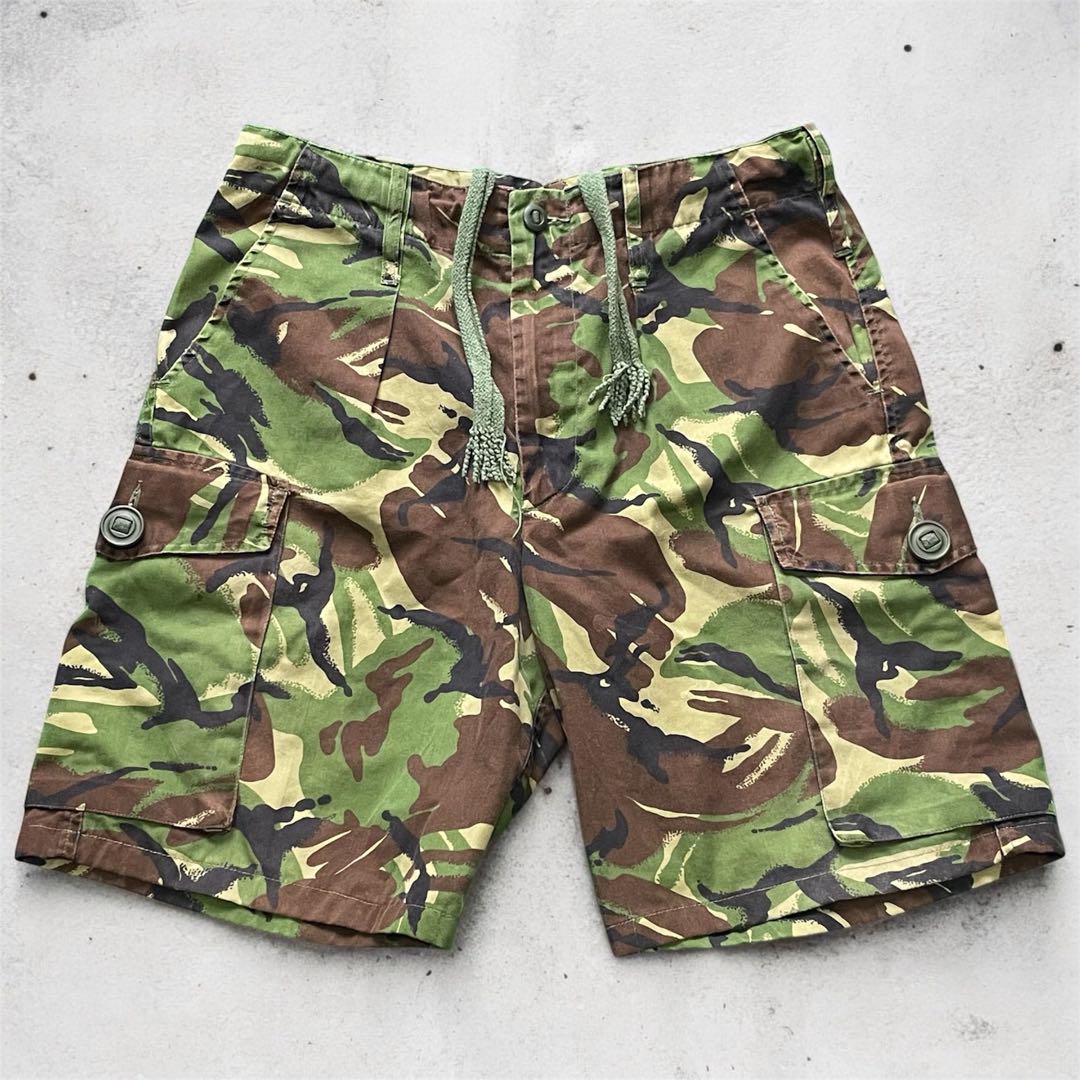 GQ2702◇イギリス軍 : 90's DPMカモショーツ◇M◇カーキ系 良品 90s イギリス軍 DPM 迷彩 カーゴショーツ カモフラ