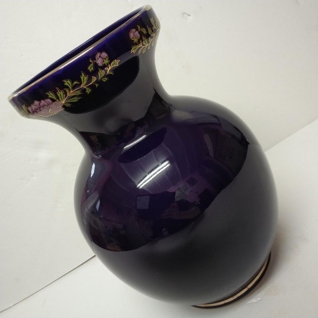 花瓶 ネイビー 壺 6SmrB-m72647106576 美品 NEW定番