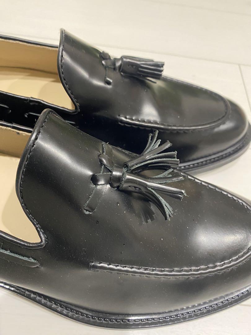 【新品未使用】Hawkins 黒 レザー タッセル ローファー