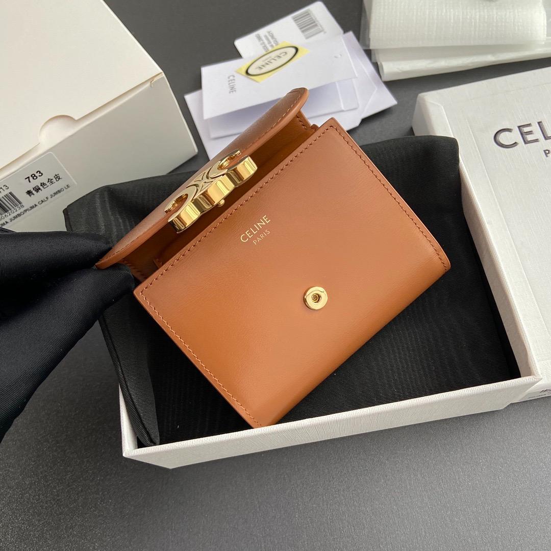 CELINE ブラウン三つ折り財布
