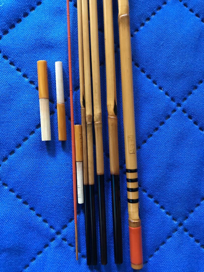 初代竿かづ　タナゴ竿1尺2寸3本仕舞　1.9×6本継和竿