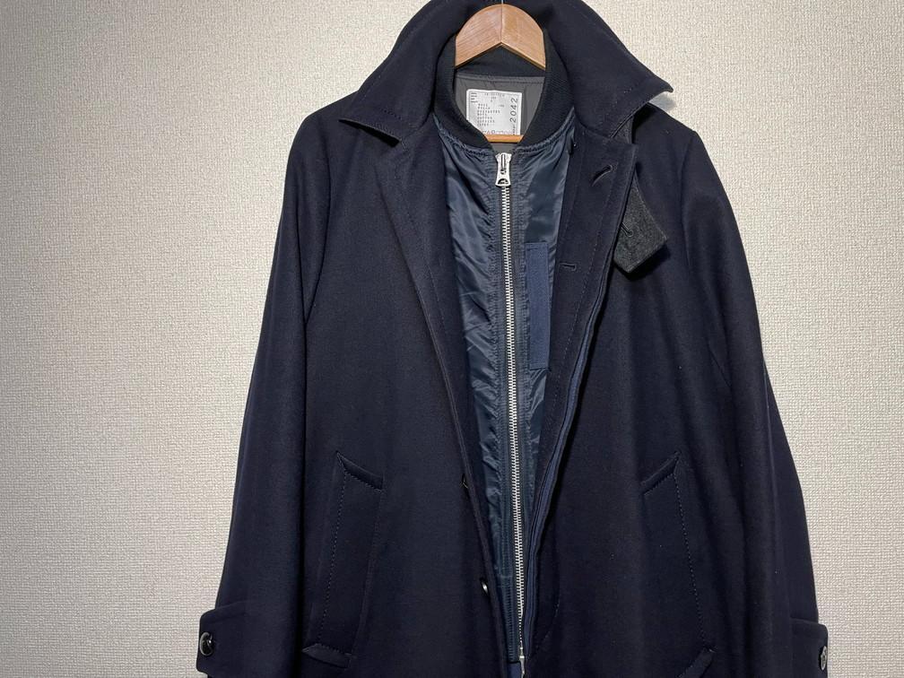 ★完売モデル★　sacai サカイ　MA-1 ドッキング　メルトン コート