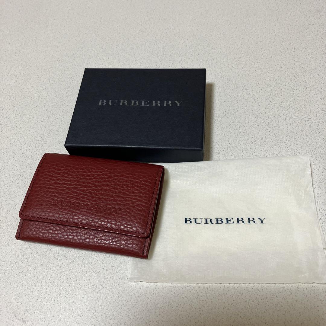【新品・未使用】〈Burberry〉バーバリー　コインケース　レッド　ノバチェク