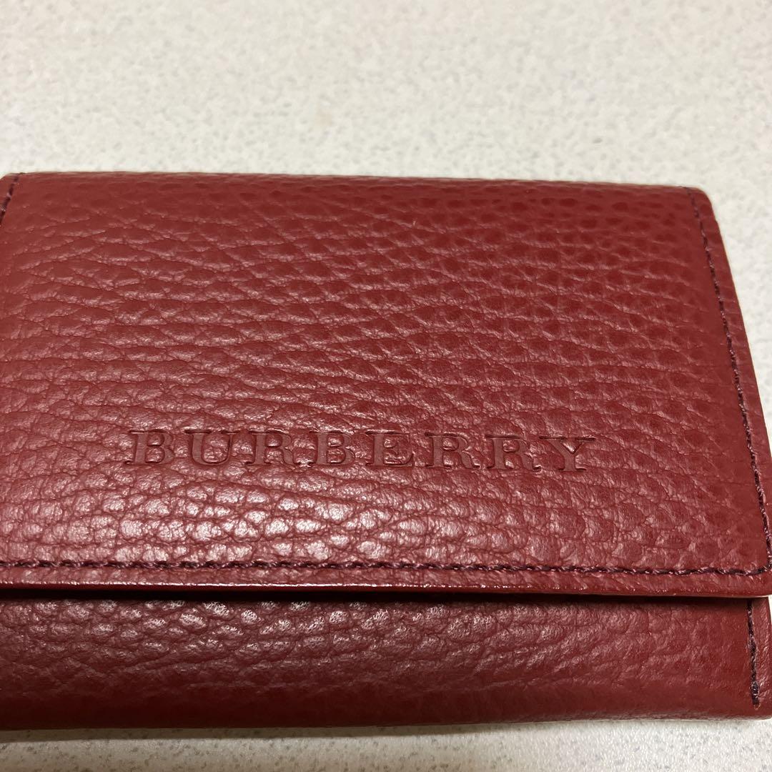 【新品・未使用】〈Burberry〉バーバリー　コインケース　レッド　ノバチェク