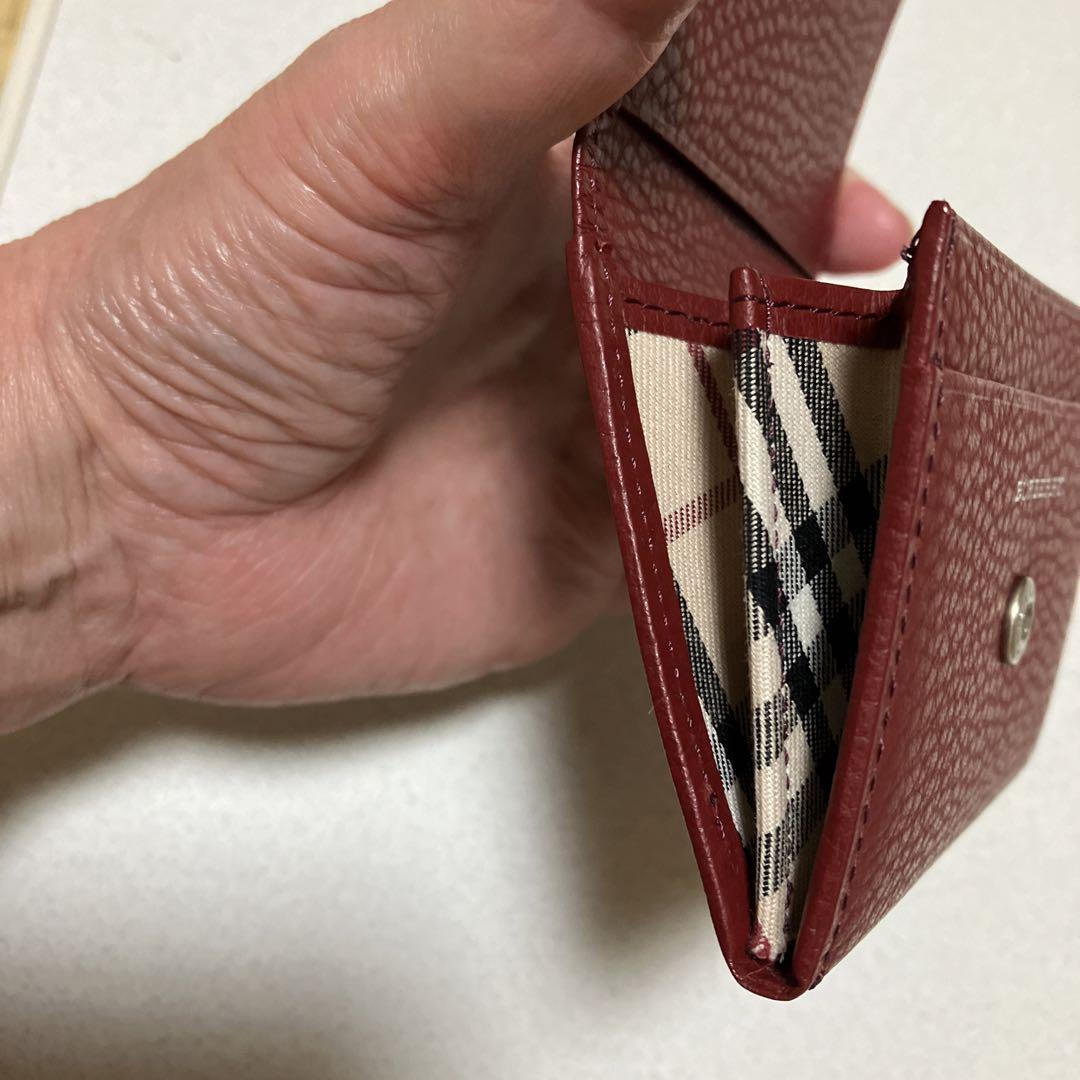 【新品・未使用】〈Burberry〉バーバリー　コインケース　レッド　ノバチェク