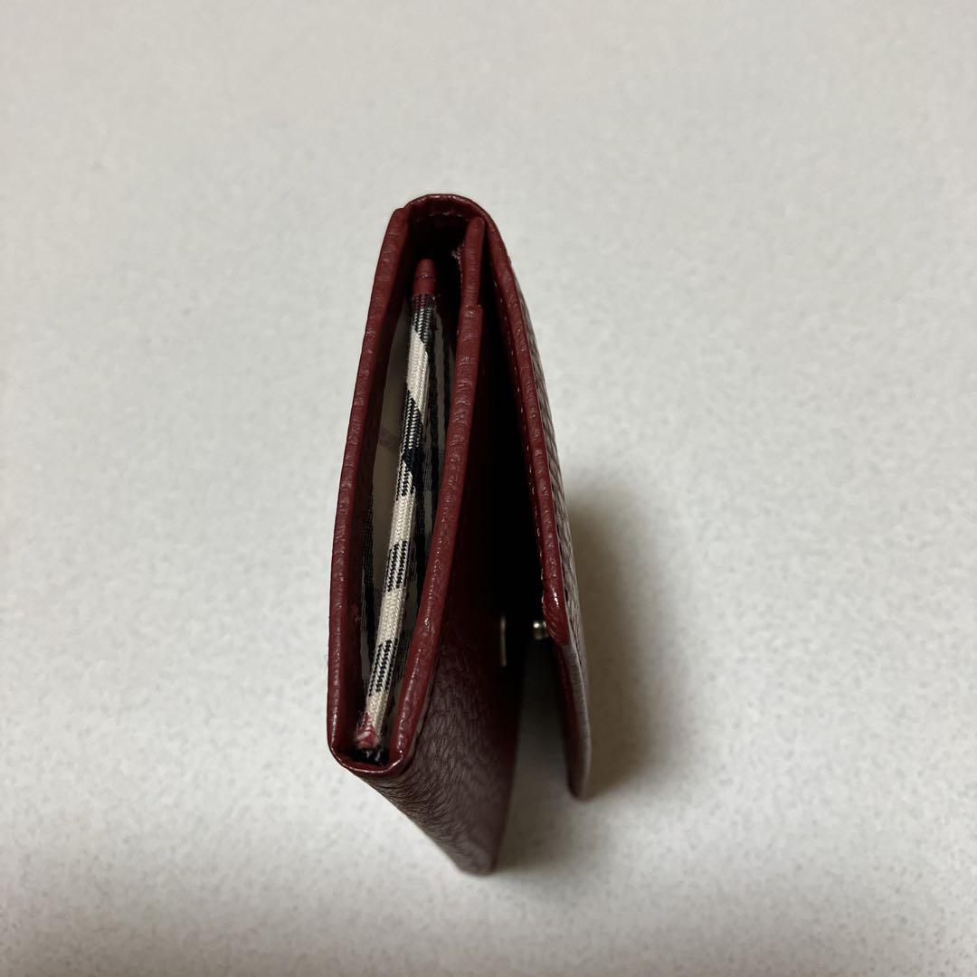 【新品・未使用】〈Burberry〉バーバリー　コインケース　レッド　ノバチェク