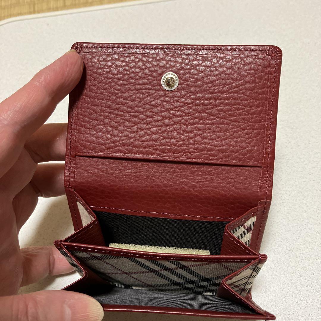 【新品・未使用】〈Burberry〉バーバリー　コインケース　レッド　ノバチェク