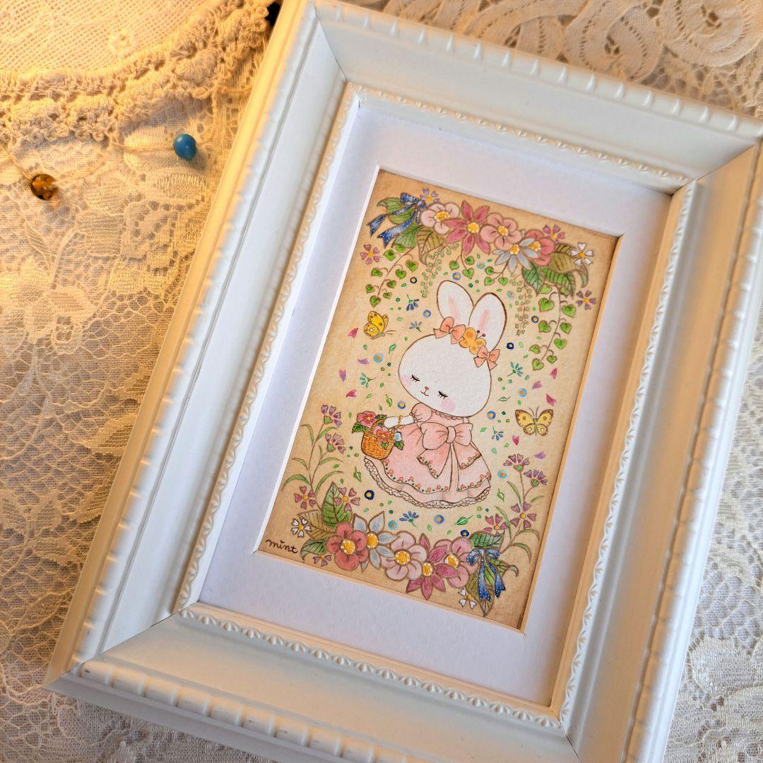 手描きオリジナルイラスト原画〖*mon petit jardin*私の小さな庭〗 手描きオリジナルイラスト原画〖*mon petit jardin*私の小さな庭〗