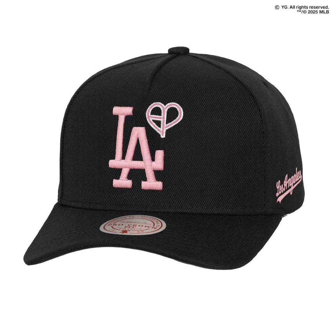 新品未使用 BLACKPINK × MLB LA Dodgers ピンク 帽子