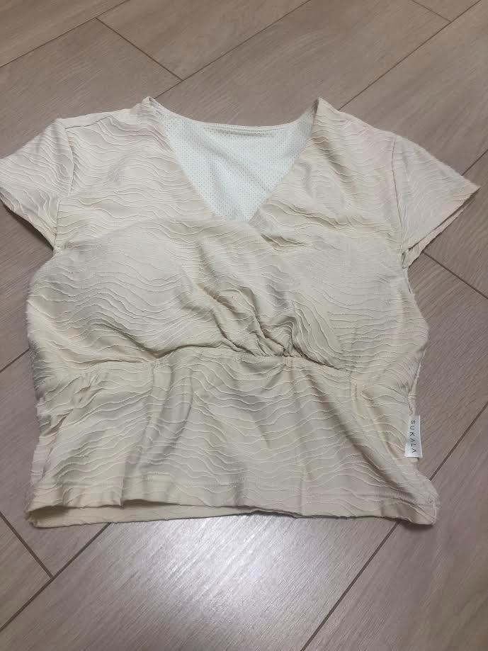 完売品【SUKALA】　キャップスリーブトップス　ライトベージュ