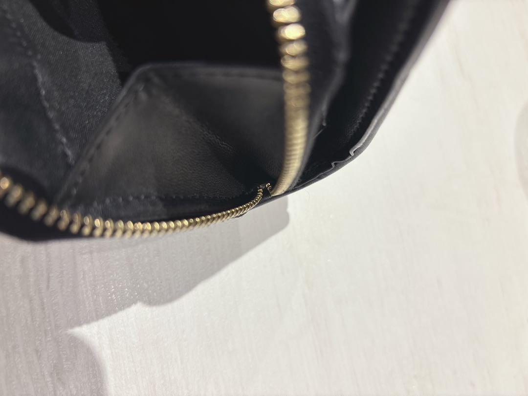 黒 レザー 二つ折り財布 キルティング　トリーバーチ TORY BURCH 美品