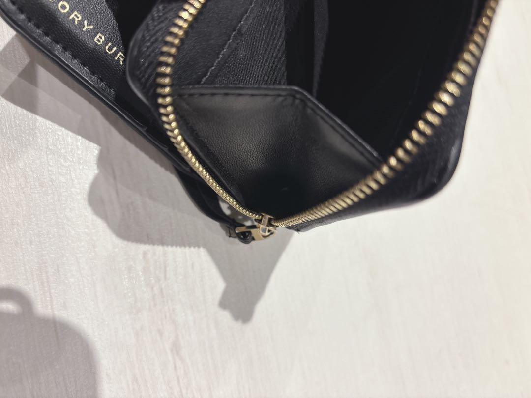 黒 レザー 二つ折り財布 キルティング　トリーバーチ TORY BURCH 美品