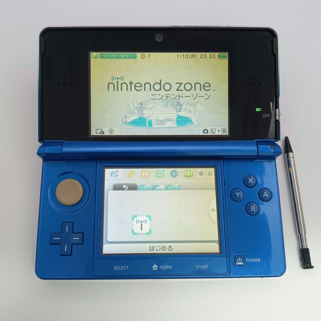 【動作確認済】ニンテンドー3DS本体 ゲー厶機 任天堂 ブルー
