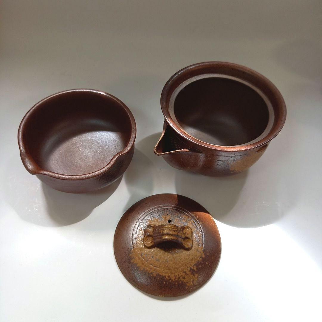【未使用】備前焼 煎茶器 陶峰造 陶正園 備前焼 煎茶器 煎茶道具 木村陶峰 木村利正 陶正園 - メルカリ