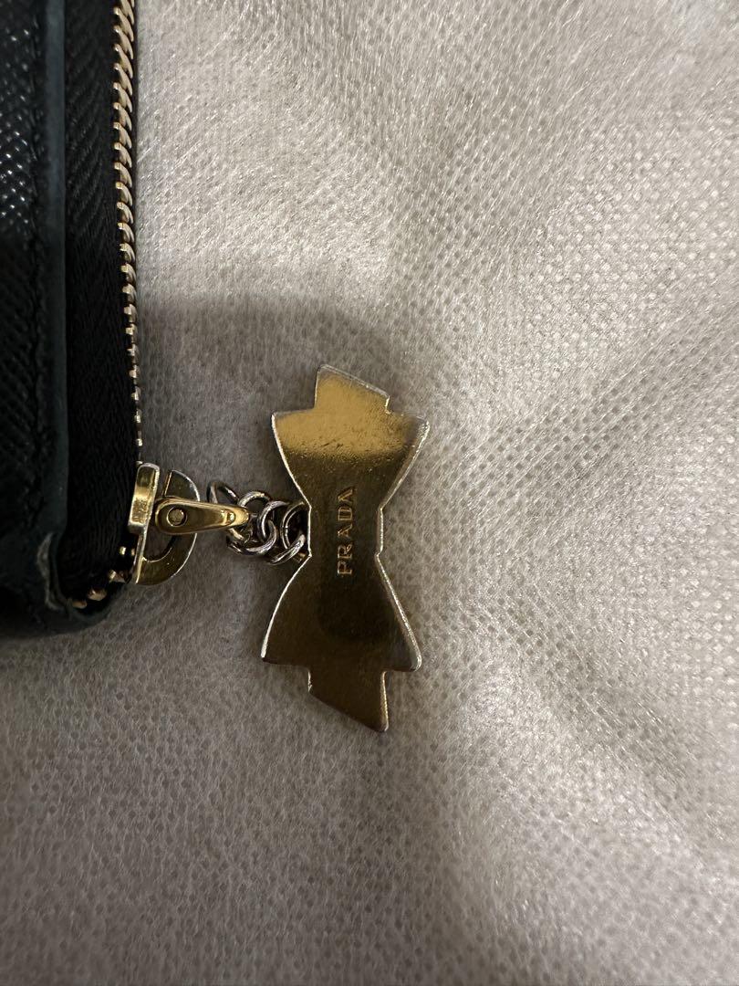 PRADA 長財布　サフィアーノレザー　リボン　アイコン